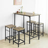SoBuy OGT11-XL Set de 1 Table + 4 Tabourets Ensemble Table de Bar bistrot + 4 tabourets avec Repose-Pieds Table Mange-Debout Table Haute Cuisine