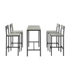 SoBuy Set de 5 bucăți de masă cu 4 scaune înalte, set de mobilier cu balcon, OGT14-HG