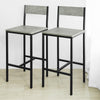 SoBuy OGT14-HG Set Masă Înaltă + 4 Scaune de Bar Set Masă de Bar + 4 Scaune de Bar cu Suport pentru Picioare