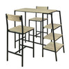 SoBuy OGT16-N Set Masă de Bar Bistro + 2 Scaune de Bar cu 3 Polițe Laterale
