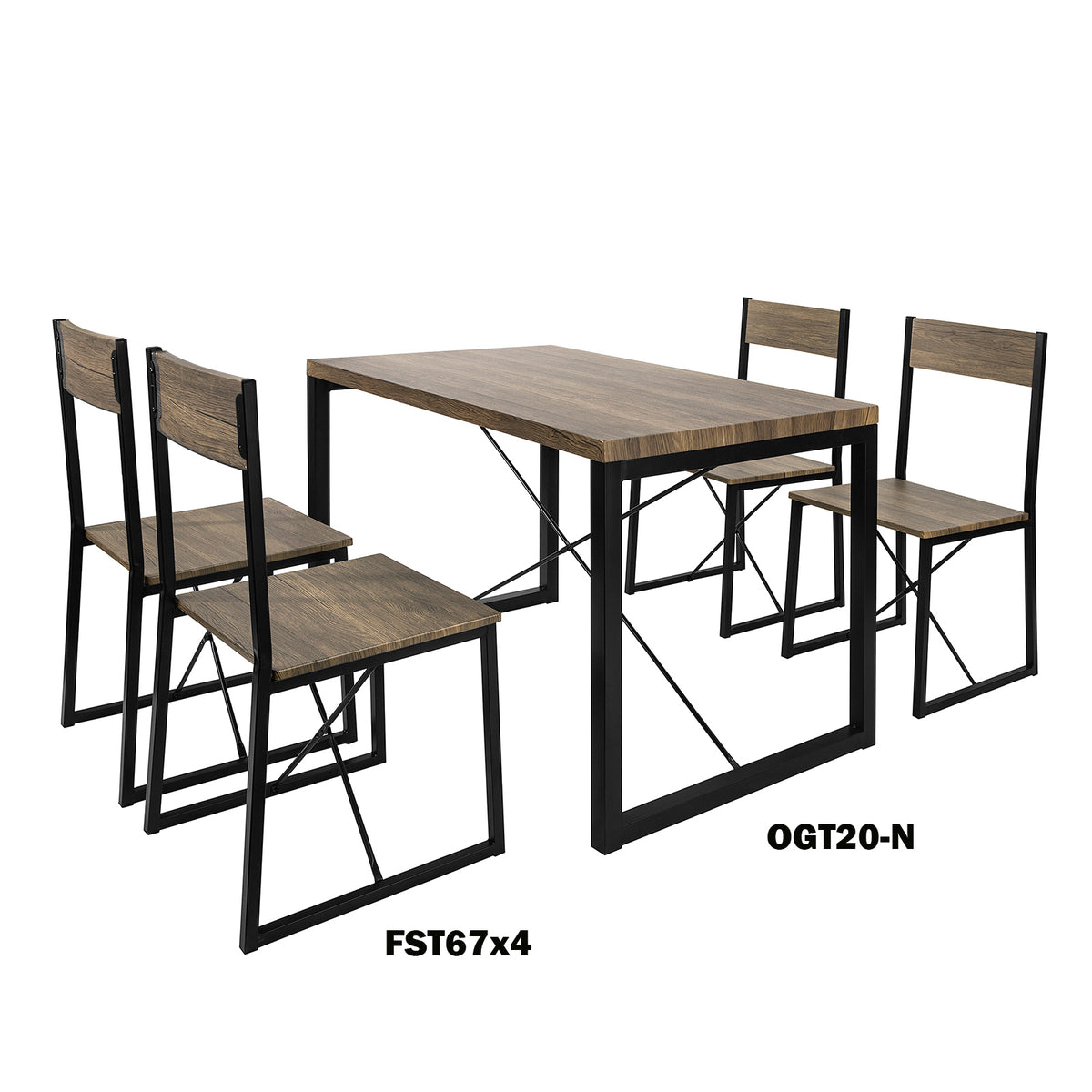 SoBuy FST67x4 Set de 4 scaune de bucătărie din metal Scaune de sufragerie cu spătar Scaun pentru restaurant