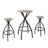 SoBuy OGT21-SCH Set de 1 Table + 2 Tabourets Ensemble Table de Bar bistrot + 2 tabourets avec Repose-Pieds