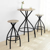 SoBuy OGT21-SCH Set de 1 Table + 2 Tabourets Ensemble Table de Bar bistrot + 2 tabourets avec Repose-Pieds