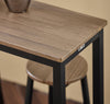 SoBuy OGT22-SCH Set de Table + 4 Tabourets de Bar Avec Repose-Pieds - Ensemble Table Haute de Cuisine Mange-Debout (Noir)