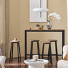 SoBuy OGT22-SCH Set de Table + 4 Tabourets de Bar Avec Repose-Pieds - Ensemble Table Haute de Cuisine Mange-Debout (Noir)