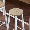 SoBuy OGT22-WN Set Masă + 4 Scaune de Bar Set Masă de Bar Bistro + 4 Scaune de Bar cu Suport pentru Picioare