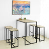 SoBuy OGT26-N Table Haute de Bar, Table à Manger, Table de Bistrot de Style Industriel, Cadre en métal