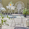 SoBuy OGT35-W Set 3 piese mobilier de grădină pentru 2 persoane, 2 scaune de grădină + 1 masă bistrou pliante
