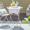 SoBuy OGT35-W Set 3 piese mobilier de grădină pentru 2 persoane, 2 scaune de grădină + 1 masă bistrou pliante