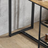 SoBuy Masă cu 3 piese cu 2 scaune, set de mobilier cu balcon, masă înaltă cu 3 rafturi OGT43-F