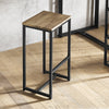 SoBuy Masă cu 3 piese cu 2 scaune, set de mobilier cu balcon, masă înaltă cu 3 rafturi OGT43-F