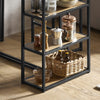 SoBuy Masă cu 3 piese cu 2 scaune, set de mobilier cu balcon, masă înaltă cu 3 rafturi OGT43-F