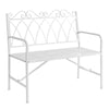 SoBuy OGT45-W Banc de Grădină Exterior 2 Persoane din Metal Banc Exterior pentru Balcon, Gazon, Terasă