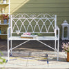 SoBuy OGT45-W Banc de Grădină Exterior 2 Persoane din Metal Banc Exterior pentru Balcon, Gazon, Terasă