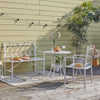 SoBuy OGT45-W Banc de Grădină Exterior 2 Persoane din Metal Banc Exterior pentru Balcon, Gazon, Terasă