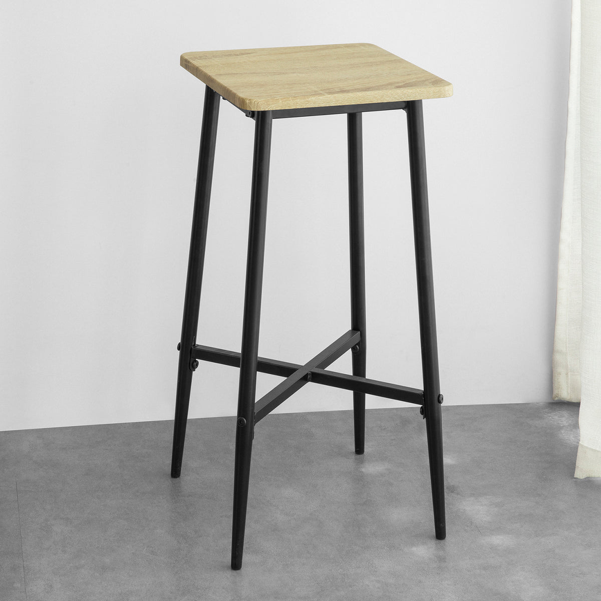 SoBuy OGT48-N Lot Table et 2 Tabourets de Bar Ensemble Table de Bar + Chaises de Bar Salle à manger et Salon