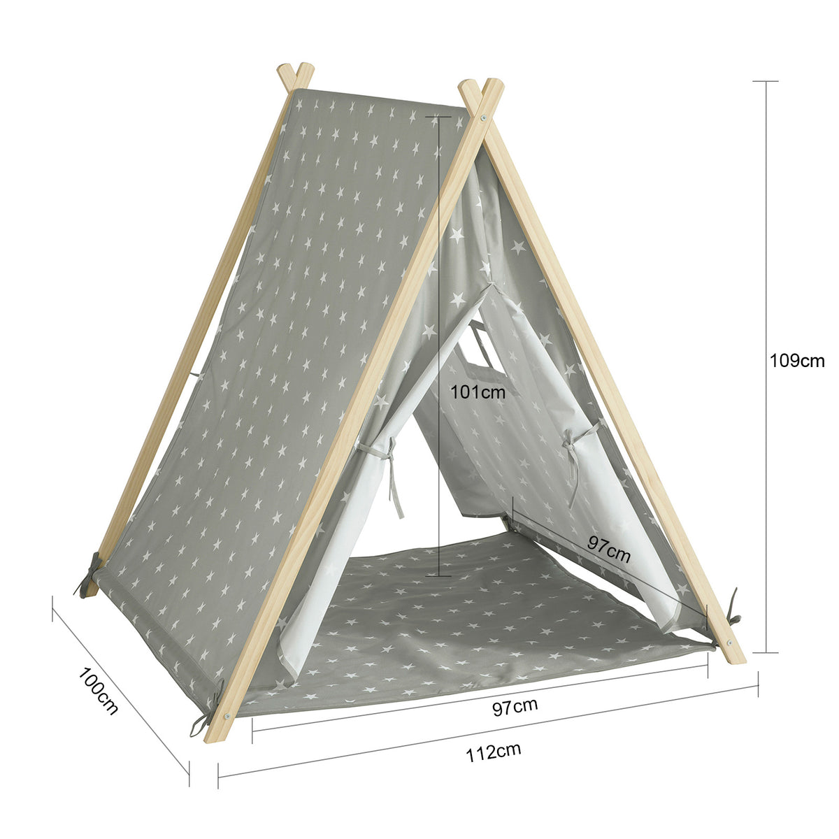 SoBuy OSS02-ST Tente Tipi Enfant pour Garçon et Fille Teepee Tente de Jeu pour Enfants