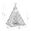 SoBuy OSS03-A01 Tipi Enfant Tente pour Enfant avec Tapis De Sol Indian Teepee Tente de Jeu pour Enfants avec Tapis