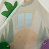 SoBuy OSS03-F Tipi Tente pour Enfant Dessin animé Forêt avec Tapis De Sol