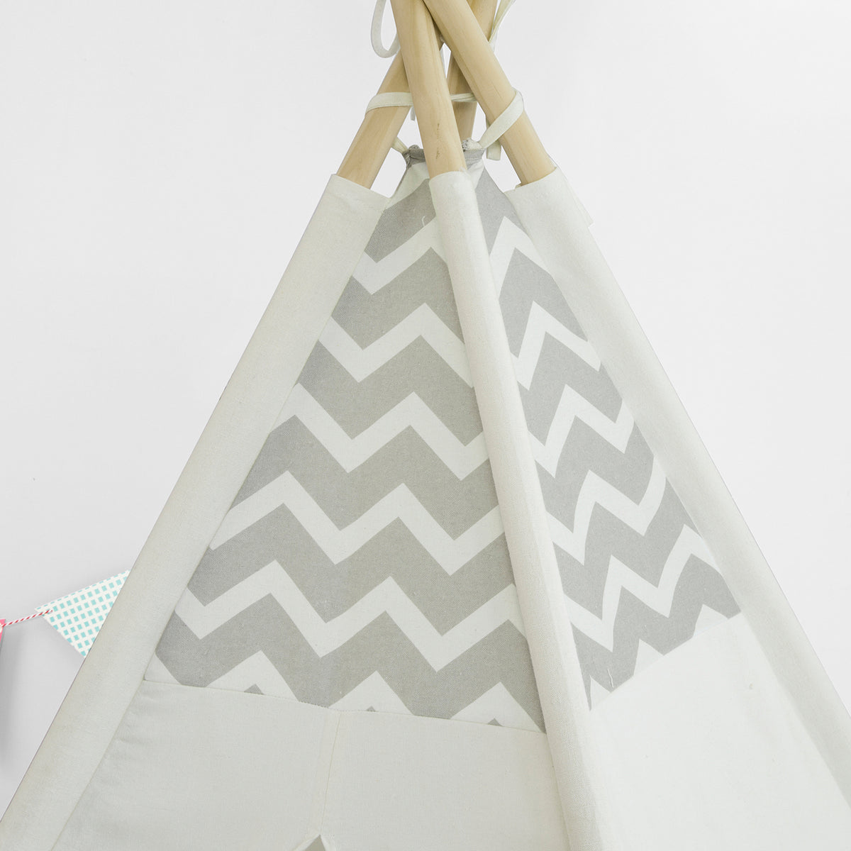 SoBuy OSS03-WHG Tipi Enfant Tente pour Enfant avec Tapis De Sol Indian Teepee Tente de Jeu pour Enfants