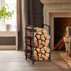 SoBuy SDA01-SCH Porte Bûches Serviteur de Cheminée avec 4 Outils Ensemble d‘outilspour Intérieur Extérieur