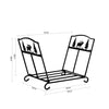 SoBuy SDA05-SCH Serviteur de Cheminée Pliant Wapitis Porte Bûches Pliable Range-Bûches Anthracite Grande Capacité