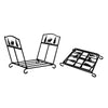 SoBuy SDA05-SCH Serviteur de Cheminée Pliant Wapitis Porte Bûches Pliable Range-Bûches Anthracite Grande Capacité