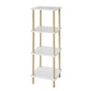 SoBuy STR03-K-WN Raft de depozitare Bibliotecă Raft cu 4 polițe Raft de bucătărie