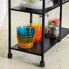 SoBuy SVW02-Sch Desserte de Cuisine Pliante Chariot de Bar Desserte à Roulettes