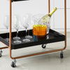 SoBuy SVW08-SCH Chariot de Bar Desserte sur Roulettes Chariot de Service Cuisine en Métal