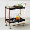 SoBuy SVW08-SCH Chariot de Bar Desserte sur Roulettes Chariot de Service Cuisine en Métal
