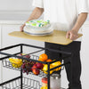 SoBuy SVW09-SCH Chariot de Rangement à l'île de Cuisine Desserte à roulettes avec Plateau Repas Amovible