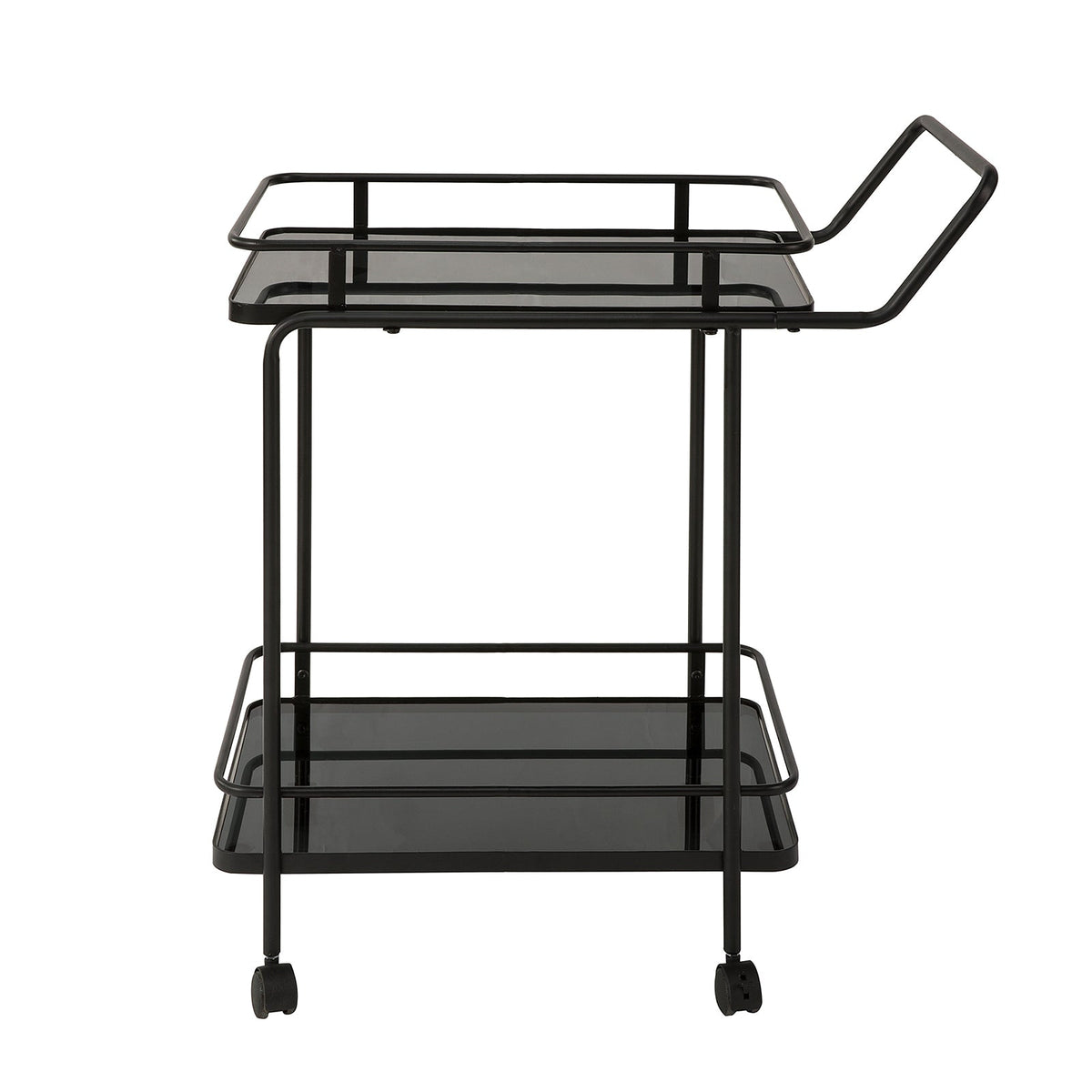 SoBuy SVW14-Sch Chariot de Bar Desserte sur Roulettes Chariot de Service Cuisine Structure en Métal