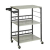 SoBuy SVW16-HG Cărucior de Bar, Serviciu în Stil Industrial, pentru Cuptor cu Microunde, cu 3 Rafturi și 1 Mâner