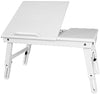 SoBuy FBT02-W Suport pentru laptop, Masă de pat pliabilă pentru laptop, tăvi