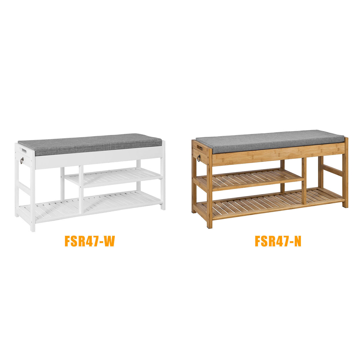 SoBuy FSR47-W Banc pentru Pantofi cu Șezut și Sertare, Organizator de Pantofi