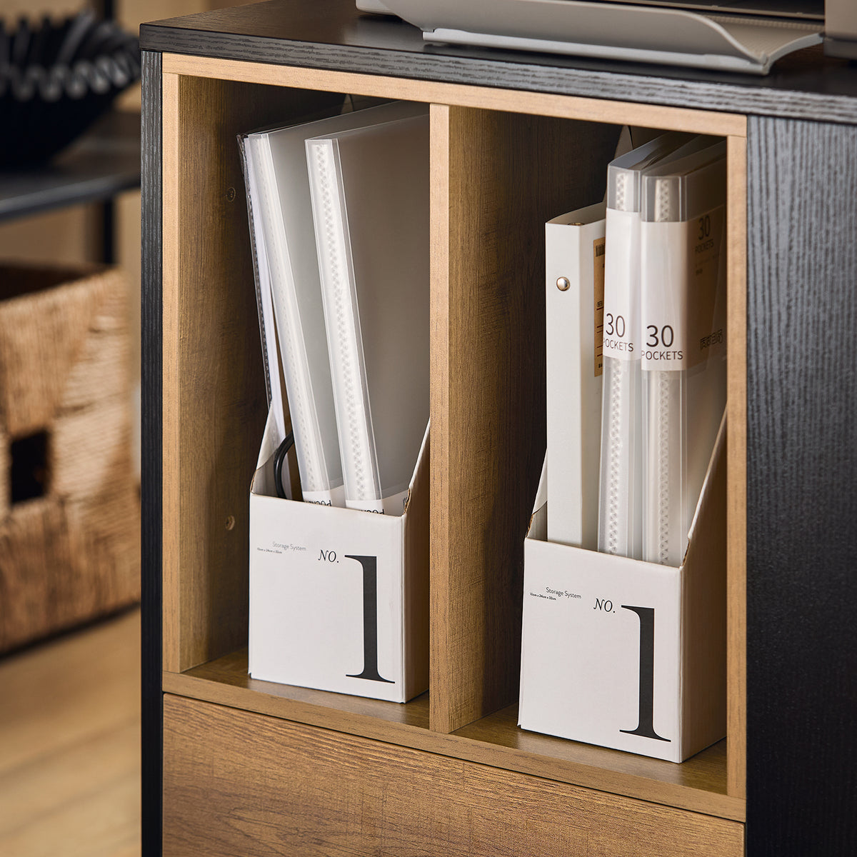 SoBuy ASK01-PF Caisson de Bureau Support Imprimante Bureau Mobile Caisson avec Tiroirs et Compartiments Bureau