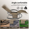SoBuy OGS28-BR Chaise Longue Transat de Jardin Bascule avec Appui-tête Réglable et Pochette latérale
