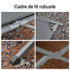 SoBuy OGS60-HG Pat pliant de camping din aluminiu ușor, 3 în 1 cu acoperiș anti-UV + saltea gonflabilă integrată + geantă de transport, 1 persoană