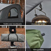 SoBuy OGS60-HG Pat pliant de camping din aluminiu ușor, 3 în 1 cu acoperiș anti-UV + saltea gonflabilă integrată + geantă de transport, 1 persoană