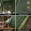 SoBuy OGS32-L-GR Cort de camping 4 în 1 pliabil cu pat supraînălțat, acoperiș, sac de dormit, saltea gonflabilă - 2 persoane - Ideal pentru drumeții, festivaluri și aer liber