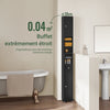 SoBuy BZR34-SCH Dulap coloană de baie 20 cm - Dulap de depozitare îngust cu sertar și rafturi reglabile - Dulap de baie compact pentru WC, spații mici - Negru, MDF, 20x20x180cm