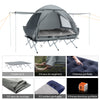 SoBuy OGS32-L-HG Cort de camping pliabil 4 în 1 cu acoperiș, sac de dormit, saltea gonflabilă, 2 persoane, gri