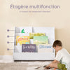SoBuy KMB32-K-W Bibliotecă pentru copii, organizator jucării, bibliotecă cu cărți, 4 niveluri și 1 compartiment deschis, raft pentru cărți, mobilă de depozitare pentru camera copilului, birou, sufragerie, alb, 70x30x60 cm