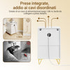 SoBuy FBT115-L-W Noptiera dormitor - Noptiera cu 3 sertare, Masuta de cafea pentru living - Comoda moderna L40 x D40 x H63 cm Alb