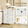 SoBuy FBT115-L-W Noptiera dormitor - Noptiera cu 3 sertare, Masuta de cafea pentru living - Comoda moderna L40 x D40 x H63 cm Alb