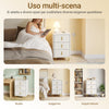 SoBuy FBT115-L-W Noptiera dormitor - Noptiera cu 3 sertare, Masuta de cafea pentru living - Comoda moderna L40 x D40 x H63 cm Alb