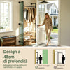 SoBuy KLS20-SCH, Raft pentru haine montat pe perete cu 2 rafturi MDF, Suport pentru haine cu economie de spațiu Capacitate 45 kg, Dulap pentru dormitor și intrare, 91,5x48x220cm, Negru industrial
