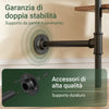 SoBuy KLS20-SCH, Raft pentru haine montat pe perete cu 2 rafturi MDF, Suport pentru haine cu economie de spațiu Capacitate 45 kg, Dulap pentru dormitor și intrare, 91,5x48x220cm, Negru industrial