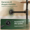SoBuy KLS20-SCH, Raft pentru haine montat pe perete cu 2 rafturi MDF, Suport pentru haine cu economie de spațiu Capacitate 45 kg, Dulap pentru dormitor și intrare, 91,5x48x220cm, Negru industrial